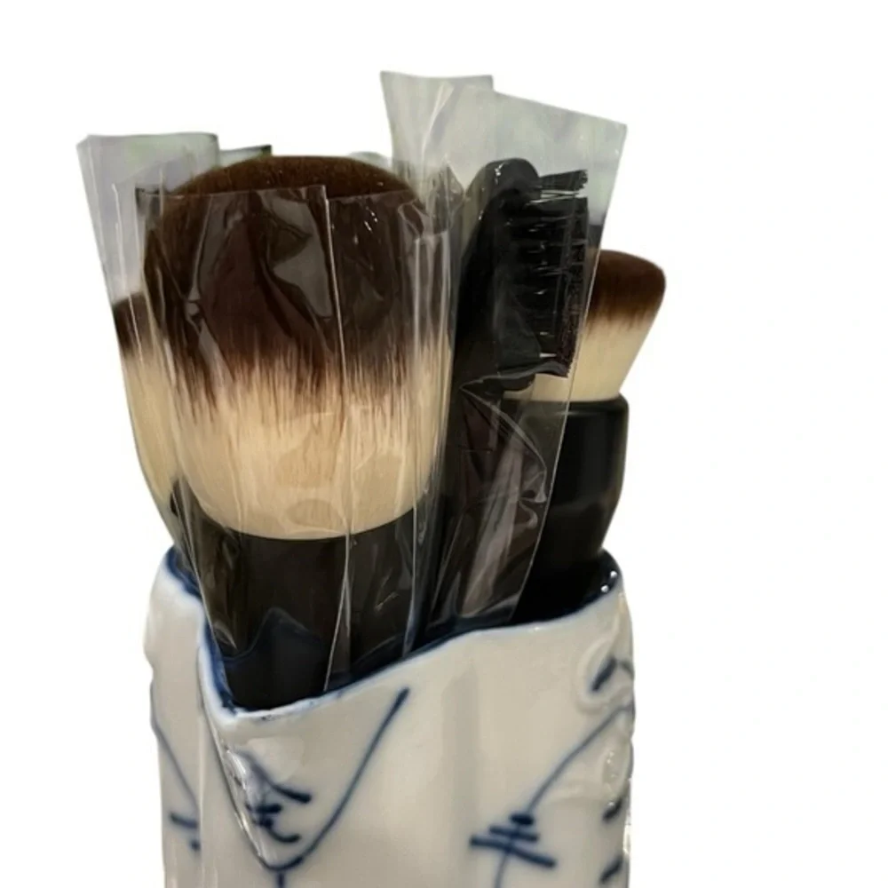 SK Set Of 11 Brushes | Beauty Foundation Powder Blush Shadow Brow Fan | Gift Set